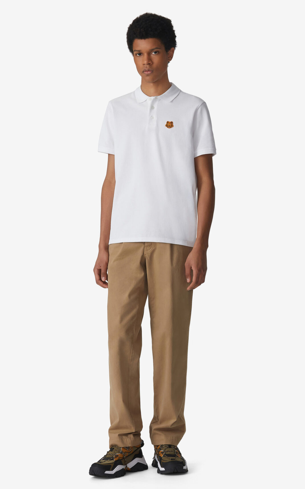 Polo Kenzo Homme Tiger Crest Blanche SRTUD-3284